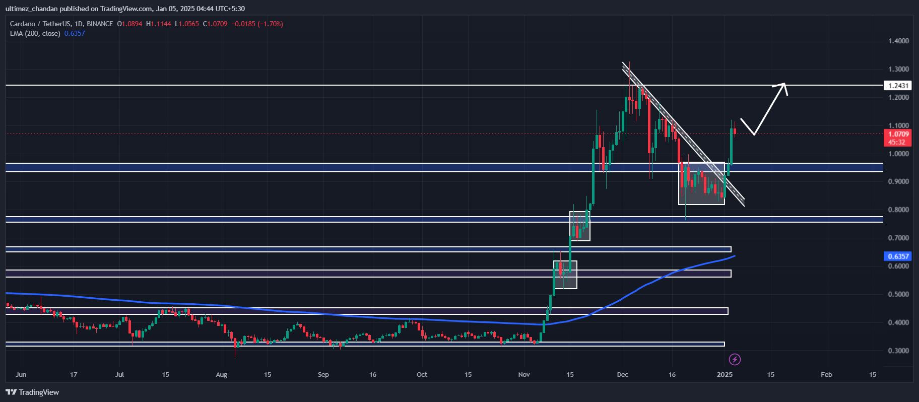 پیش بینی قیمت ADA برای 5 ژانویه، Whales Scoop 40M Tokens